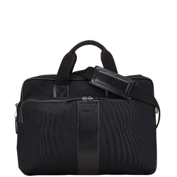 Coach Bag Shoulder 6408 Black Nylon Leather Men's COACH - Picture 1 of 10